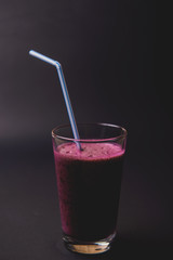 Blueberry smoothie with fresh berries