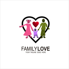 Logo of people with grouped look,family icon, charity logo template