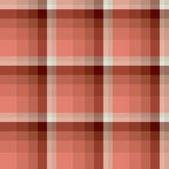 Seamless pattern in brick red and beige colors for plaid, fabric, textile, clothes, tablecloth and other things. Vector image.