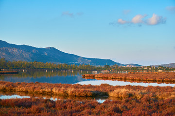 lake in mountains of Sardinia