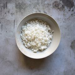 Bowl of White Rice with Room for Copy