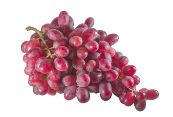 A bunch of red grape isolated on white background with clipping path
