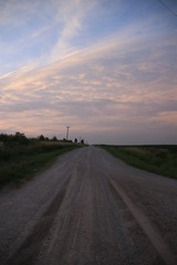 road in sunset