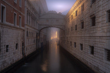 Bridge of Sighs - Venice - Foggy Night