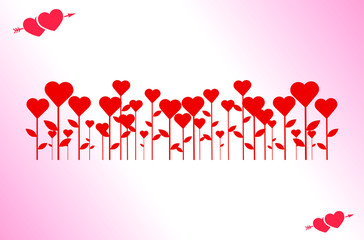 abstract background with hearts
