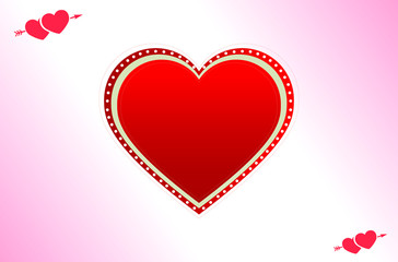 valentines day card with hearts