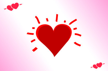 heart on white background