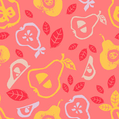 seamless vector pattern with pears
