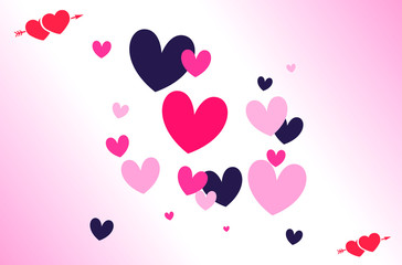 abstract background with hearts