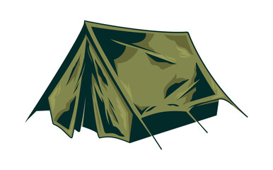 Classic vintage camping tent for trip