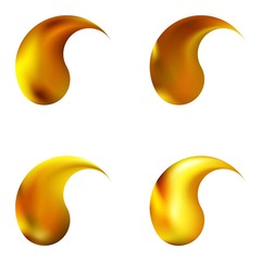 Set of smooth backgrounds with yin or yang.