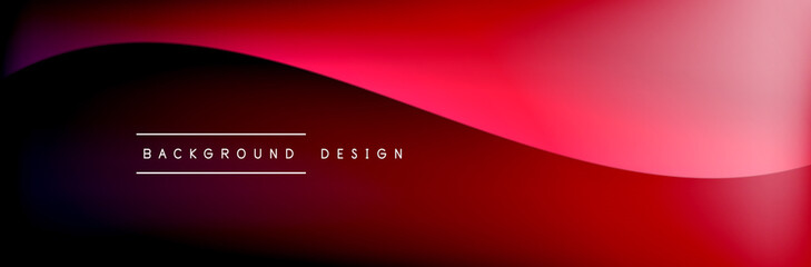 Flowing waves with 3d shadow effects and fluid gradients. Dynamic trendy abstract background. Vector Illustration