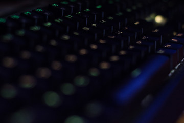 RGB Mechanical black keyboard background