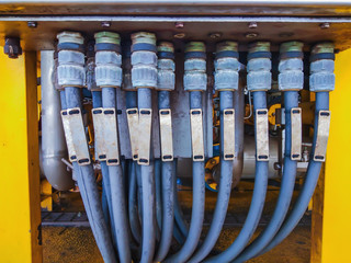 Electrical junction box with cable gland connection,.To separate wires to different places.