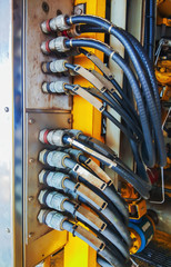 Electrical junction box with cable gland connection,.To separate wires to different places.