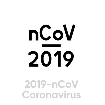 2019-nCoV Novel coronavirus editable line abstract logo