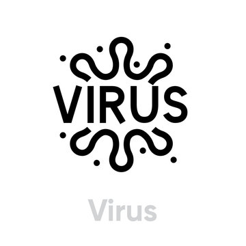 Virus Abstract symbol logo vector editable icon
