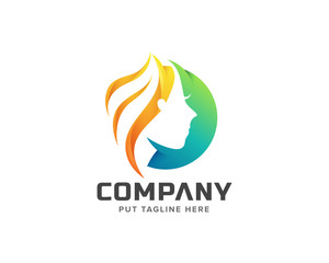 Beauty feminine logo for company