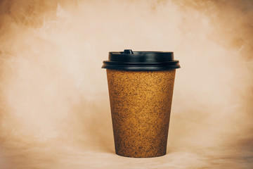 Takeaway coffee cup. Blank paper coffee container.  