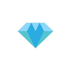 blue diamond simple geometric design logo vector