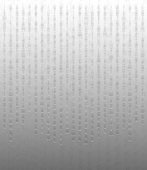 Falling letters on a light background in the Matrix style - 317634561