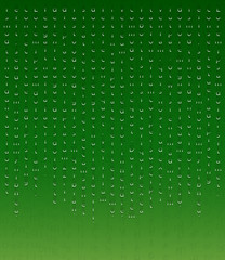 Falling letters on a green background in the Matrix style - 317634588