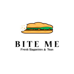 fast food logo idea, burger,hotdog, baguettes logo inspiration