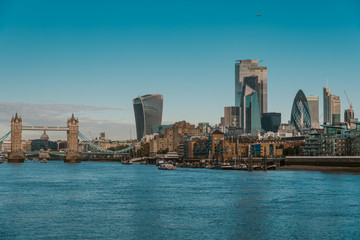 Fototapeta premium View of the City of London and Tower Bridge