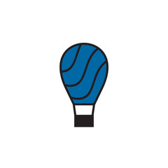 Flying air balloon logo icon design template