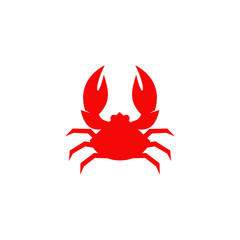 Red crab logo icon design vector illustration template