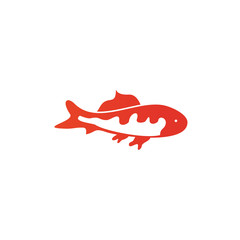 Koi fish icon logo design vector template