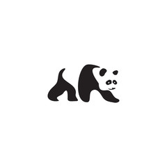 Panda icon logo design vector template