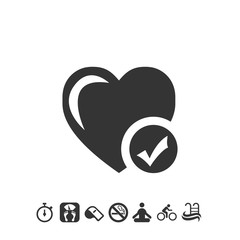 good heart condition icon vector for website and graphic design