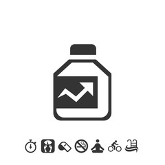 protein boost bottle icon vector for website and graphic design