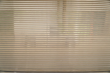 background of the sliding door and the Stainless Rolling Shutter Door  is closed.