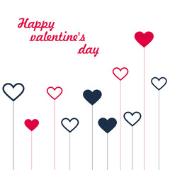 Happy Valentine's day, Vector illustration. Romantic.