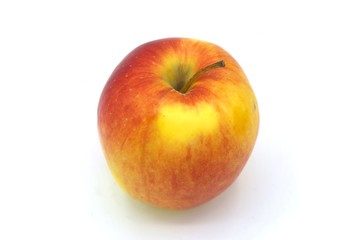 red apple on white background