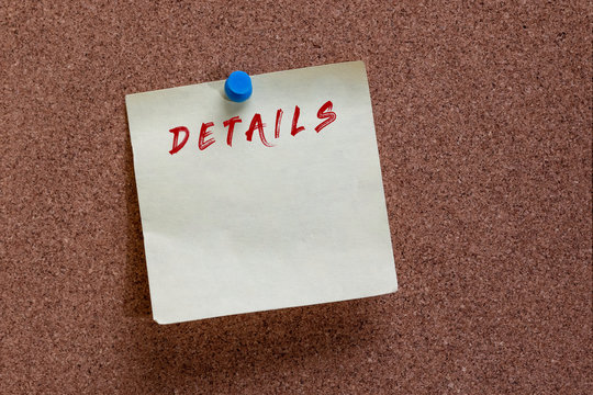 details are important written on note paper