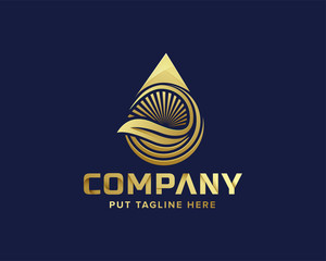 Eco Water drop Logo template for company