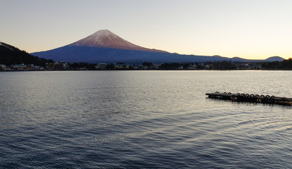 Sacred Mount Fuji with Lake Kawaguchiko