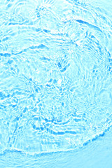 texture of splashing clean water on blue background
