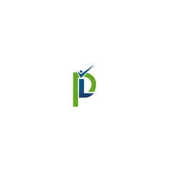 PL Letter Logo Design Template Vector