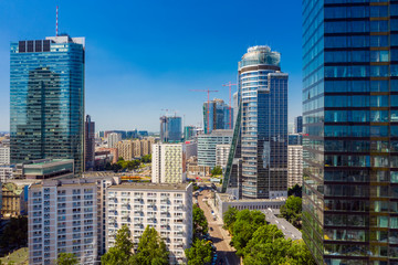 Fototapeta na wymiar Warsaw Business District skyline