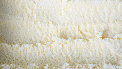 Vanilla ice cream surface, Top view Blank for design..