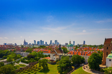Warsaw Skyline with Old Town