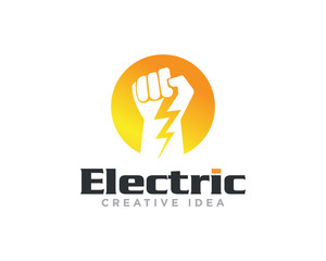 Electric Lightening Logo Design Vector