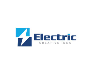 Electric Lightening Logo Design Vector
