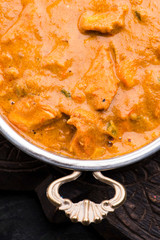 A delicious bowl of creamy chicken tikka masala