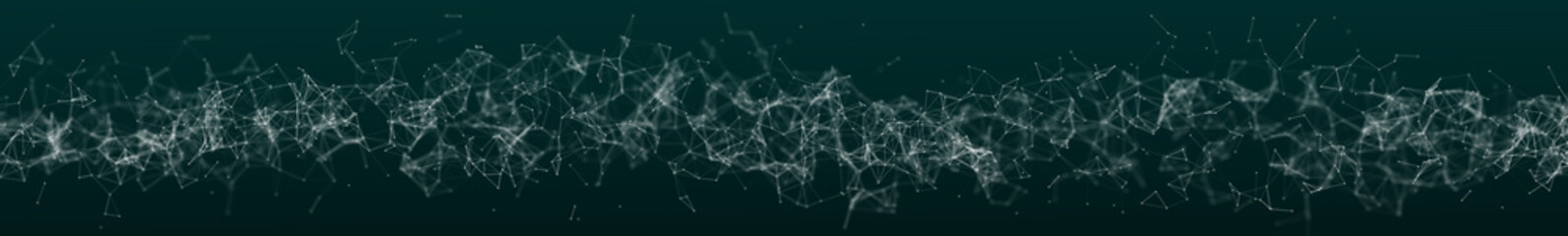 Panorama illustration background. Abstract connecting dots and lines. Concept of science digital technology. 