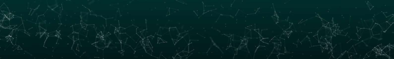Panorama illustration background. Abstract connecting dots and lines. Concept of science digital technology. 